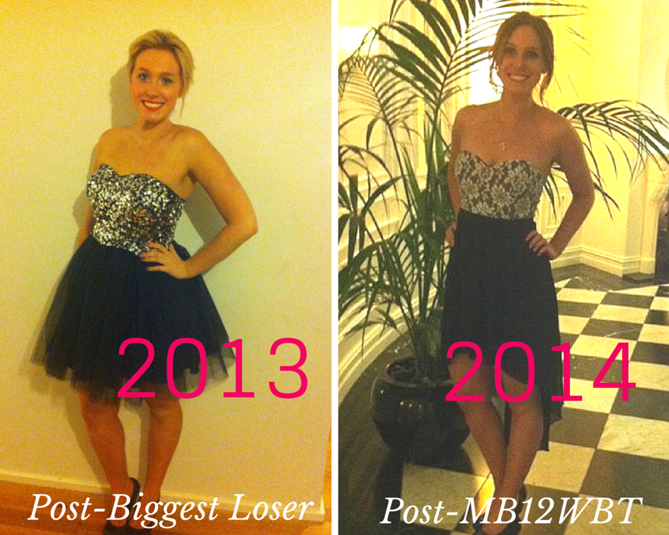 Me at my boyfriends uni ball in 2013 then 2014